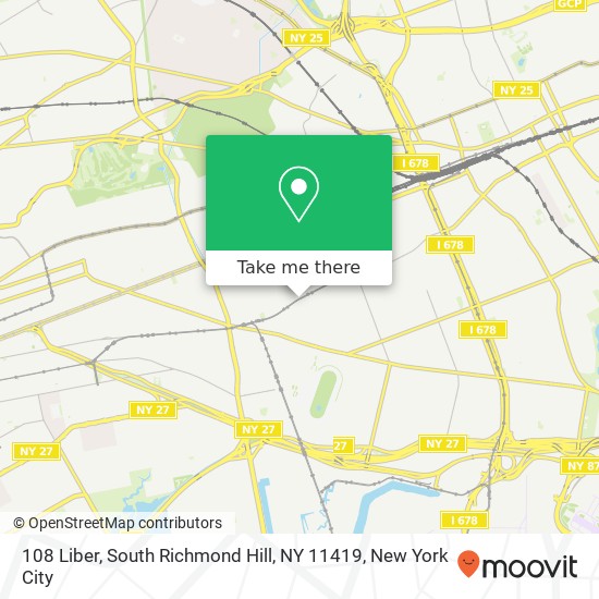Mapa de 108 Liber, South Richmond Hill, NY 11419
