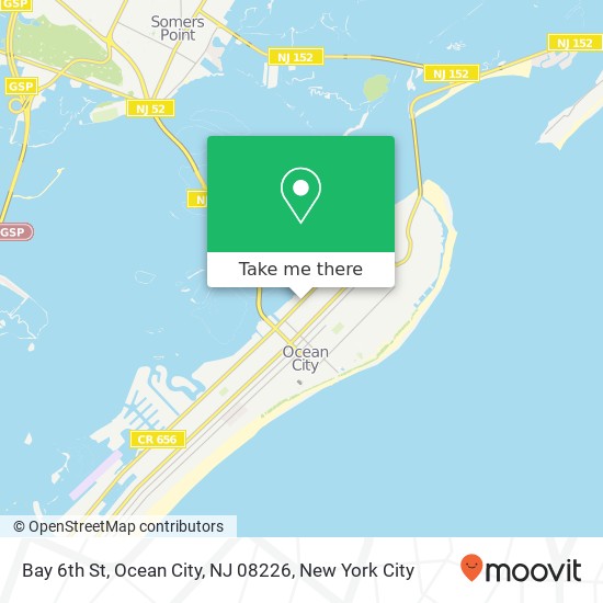 Mapa de Bay 6th St, Ocean City, NJ 08226