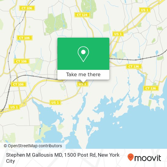 Stephen M Gallousis MD, 1500 Post Rd map
