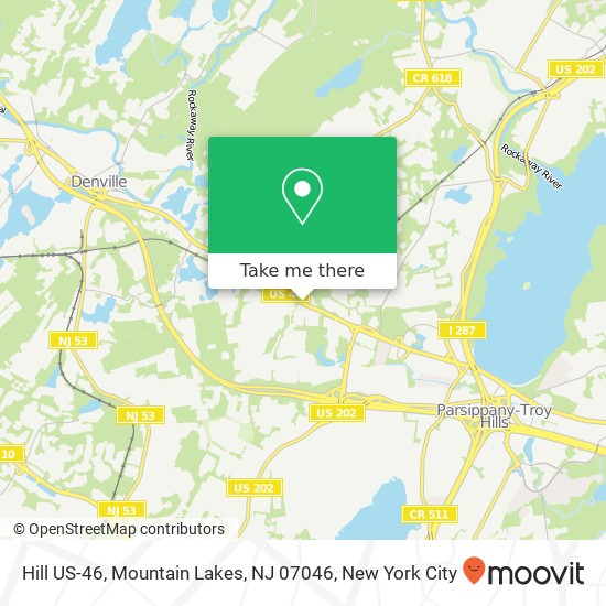 Hill US-46, Mountain Lakes, NJ 07046 map