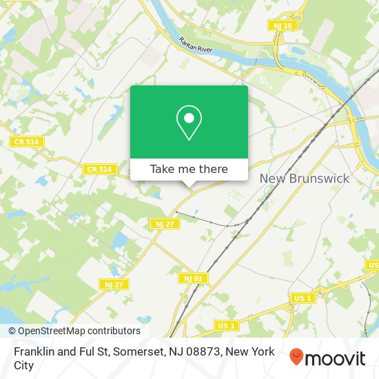 Franklin and Ful St, Somerset, NJ 08873 map