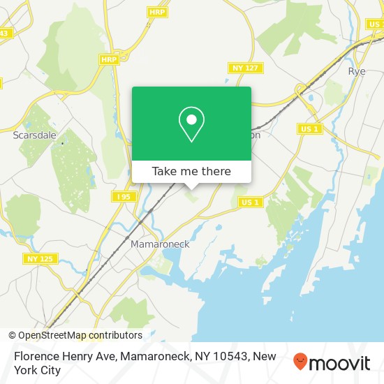 Mapa de Florence Henry Ave, Mamaroneck, NY 10543