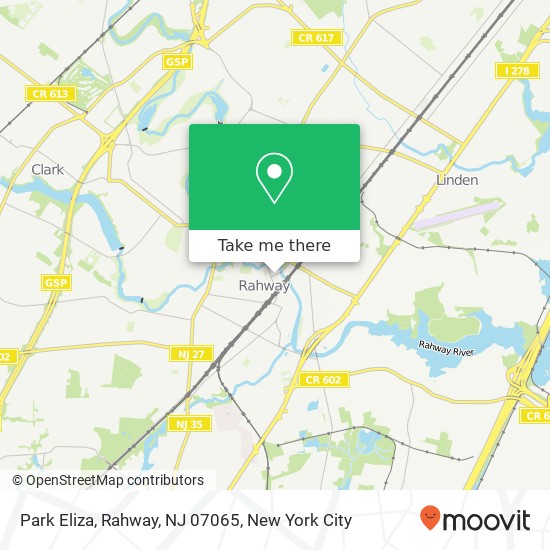 Mapa de Park Eliza, Rahway, NJ 07065