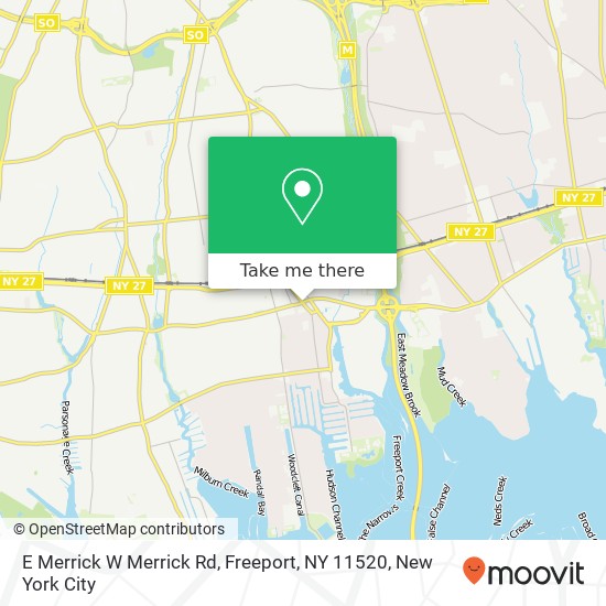 Mapa de E Merrick W Merrick Rd, Freeport, NY 11520