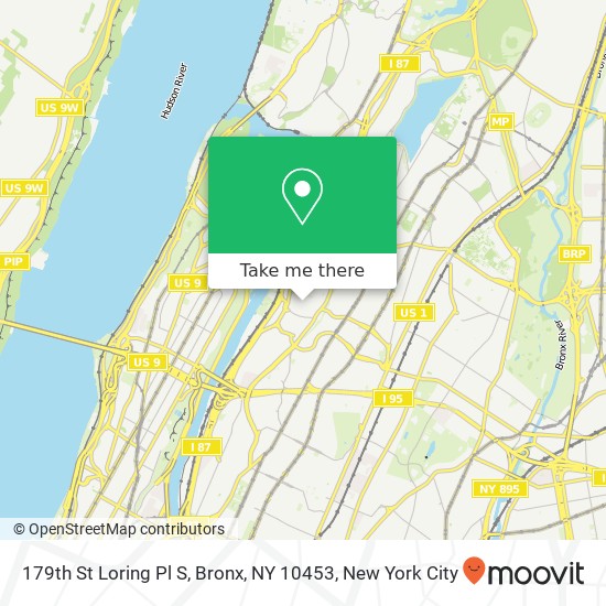 179th St Loring Pl S, Bronx, NY 10453 map
