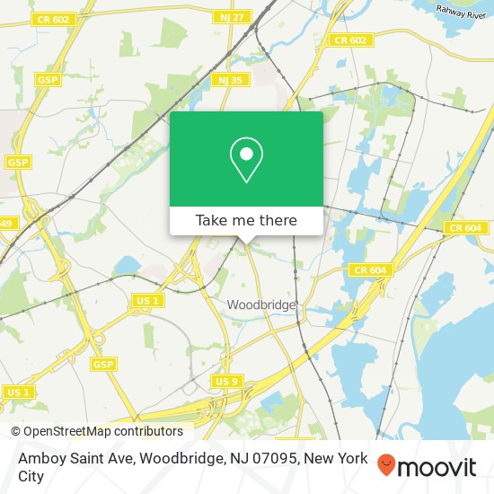 Amboy Saint Ave, Woodbridge, NJ 07095 map