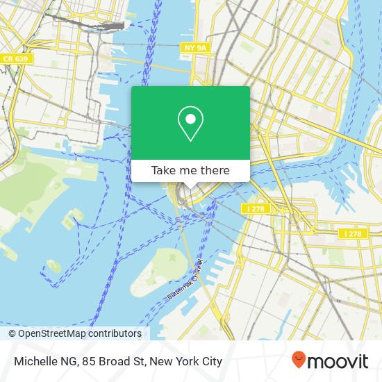 Mapa de Michelle NG, 85 Broad St
