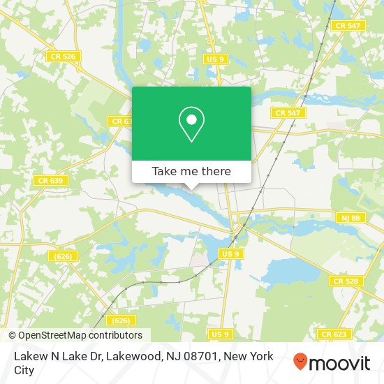 Mapa de Lakew N Lake Dr, Lakewood, NJ 08701