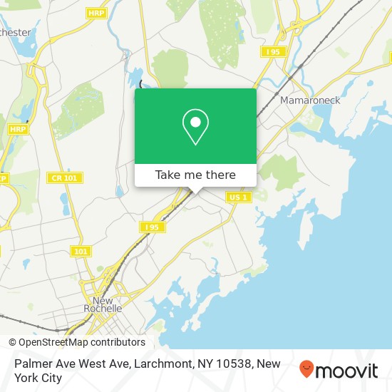 Palmer Ave West Ave, Larchmont, NY 10538 map