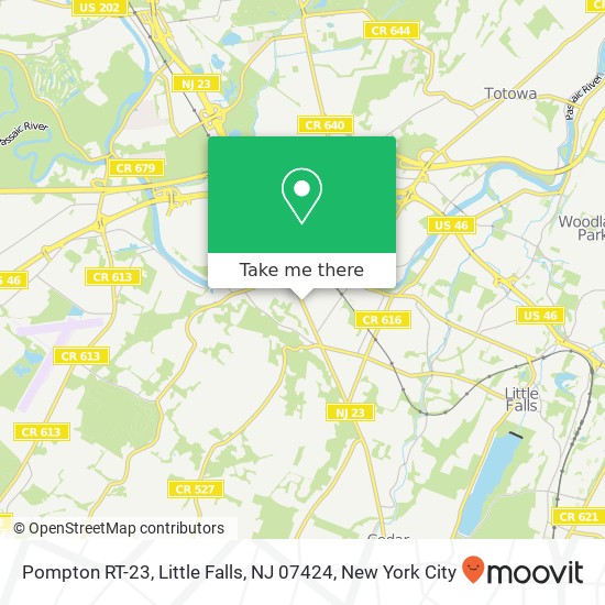 Mapa de Pompton RT-23, Little Falls, NJ 07424
