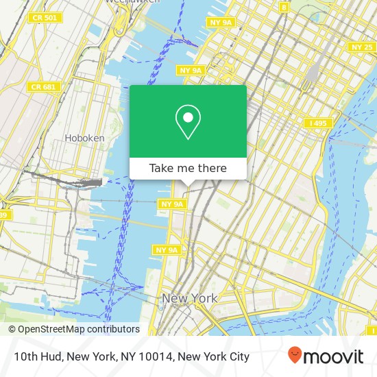 10th Hud, New York, NY 10014 map