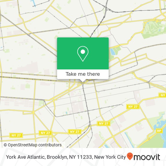 Mapa de York Ave Atlantic, Brooklyn, NY 11233