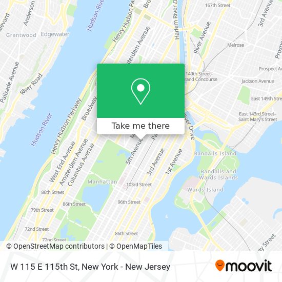 W 115 E 115th St map