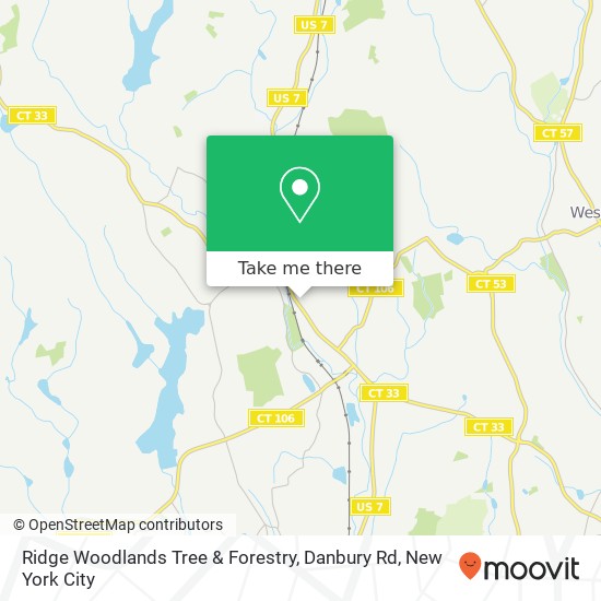 Mapa de Ridge Woodlands Tree & Forestry, Danbury Rd