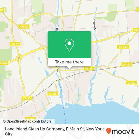 Mapa de Long Island Clean Up Company, E Main St