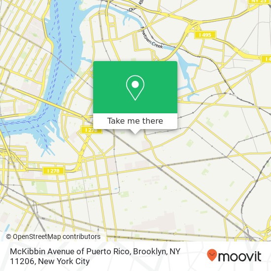 McKibbin Avenue of Puerto Rico, Brooklyn, NY 11206 map