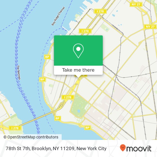 Mapa de 78th St 7th, Brooklyn, NY 11209