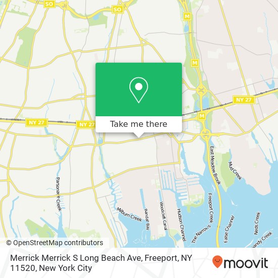 Mapa de Merrick Merrick S Long Beach Ave, Freeport, NY 11520