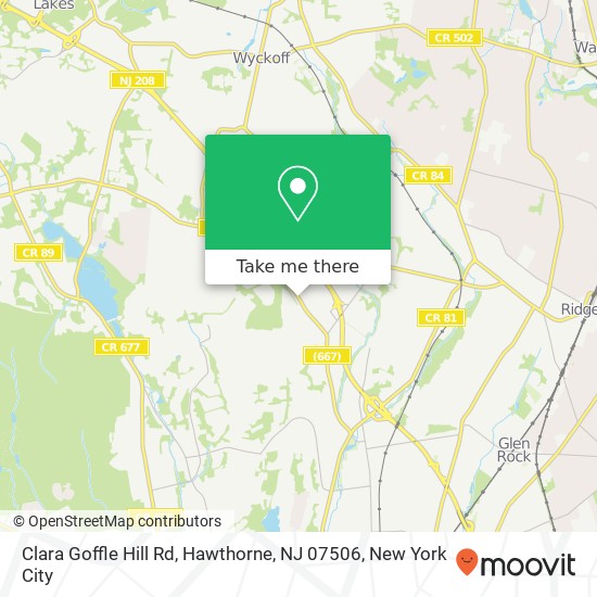 Clara Goffle Hill Rd, Hawthorne, NJ 07506 map