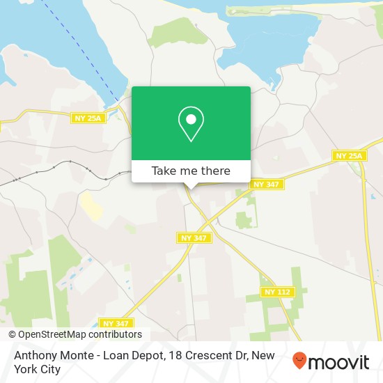 Mapa de Anthony Monte - Loan Depot, 18 Crescent Dr