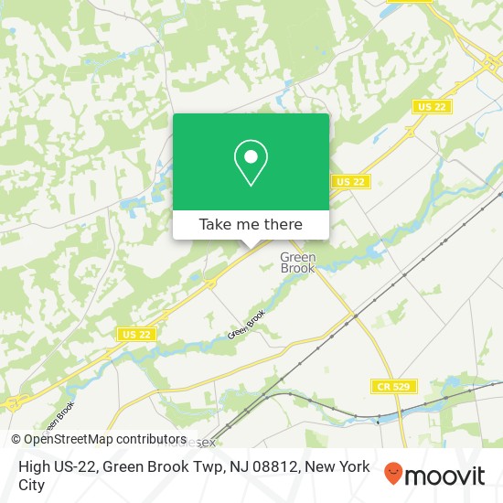 Mapa de High US-22, Green Brook Twp, NJ 08812