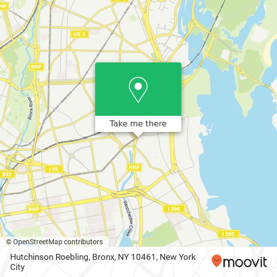 Mapa de Hutchinson Roebling, Bronx, NY 10461