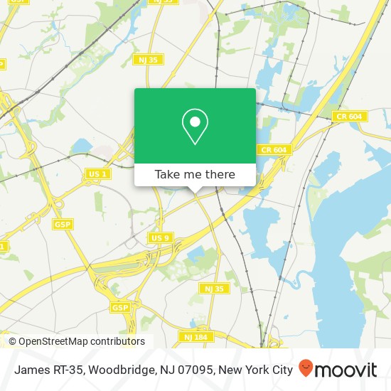 James RT-35, Woodbridge, NJ 07095 map