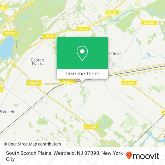 Mapa de South Scotch Plains, Westfield, NJ 07090