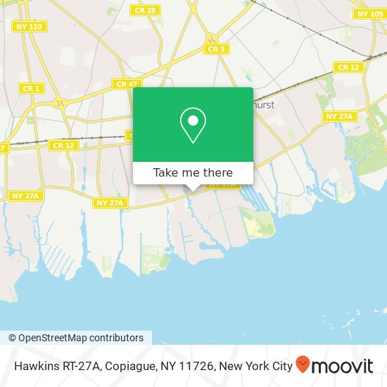 Mapa de Hawkins RT-27A, Copiague, NY 11726