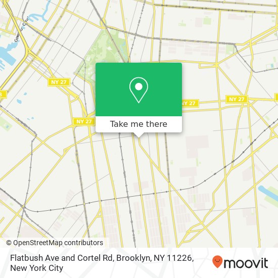 Flatbush Ave and Cortel Rd, Brooklyn, NY 11226 map