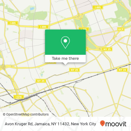 Mapa de Avon Kruger Rd, Jamaica, NY 11432