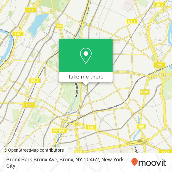 Mapa de Bronx Park Bronx Ave, Bronx, NY 10462