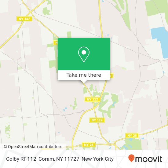 Mapa de Colby RT-112, Coram, NY 11727