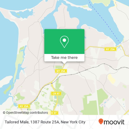 Tailored Male, 1387 Route 25A map