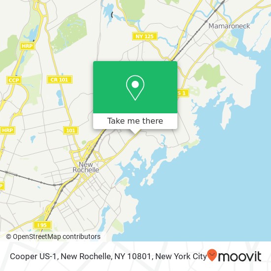 Cooper US-1, New Rochelle, NY 10801 map