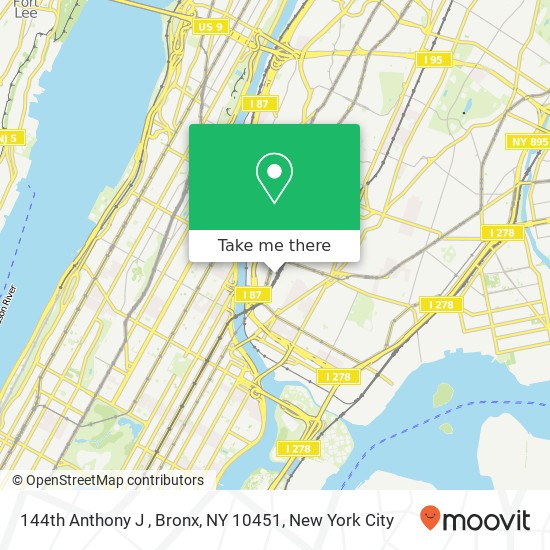 144th Anthony J , Bronx, NY 10451 map