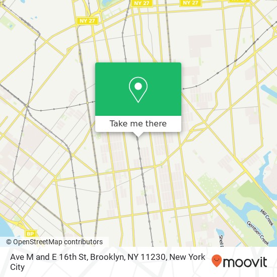 Mapa de Ave M and E 16th St, Brooklyn, NY 11230