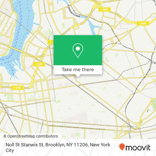 Mapa de Noll St Stanwix St, Brooklyn, NY 11206