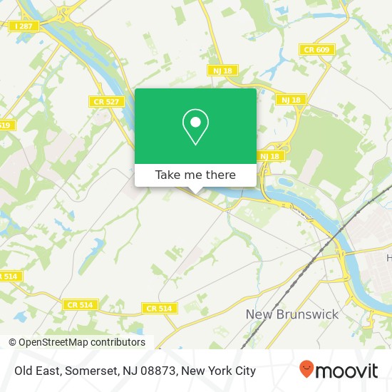 Mapa de Old East, Somerset, NJ 08873