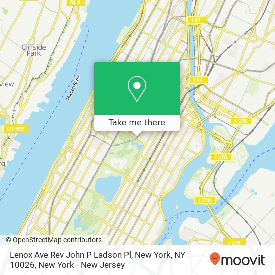 Lenox Ave Rev John P Ladson Pl, New York, NY 10026 map