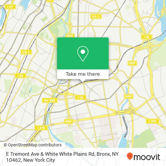 E Tremont Ave & White White Plains Rd, Bronx, NY 10462 map