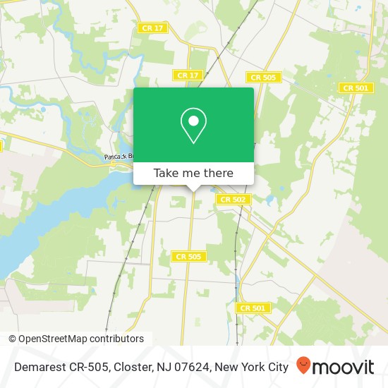 Mapa de Demarest CR-505, Closter, NJ 07624