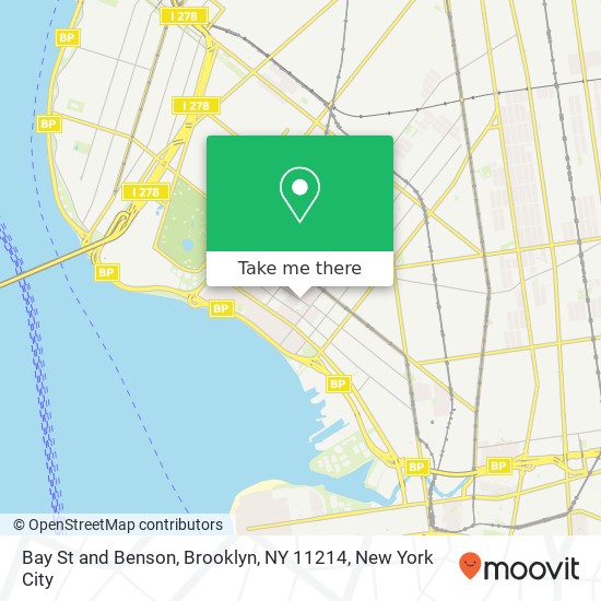 Mapa de Bay St and Benson, Brooklyn, NY 11214