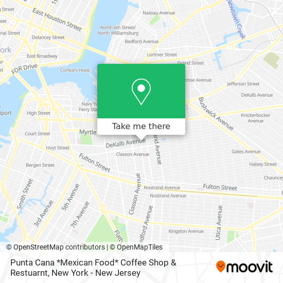 Mapa de Punta Cana *Mexican Food* Coffee Shop & Restuarnt