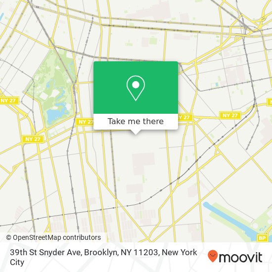 39th St Snyder Ave, Brooklyn, NY 11203 map