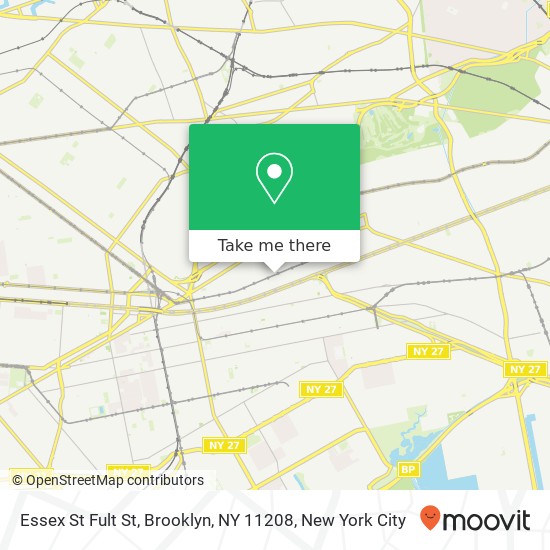 Mapa de Essex St Fult St, Brooklyn, NY 11208