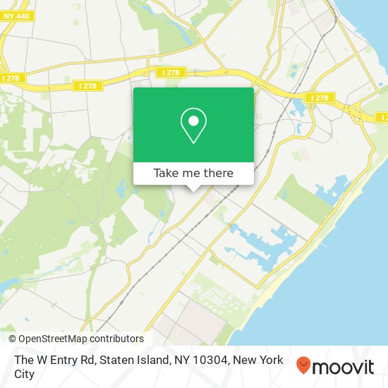 Mapa de The W Entry Rd, Staten Island, NY 10304