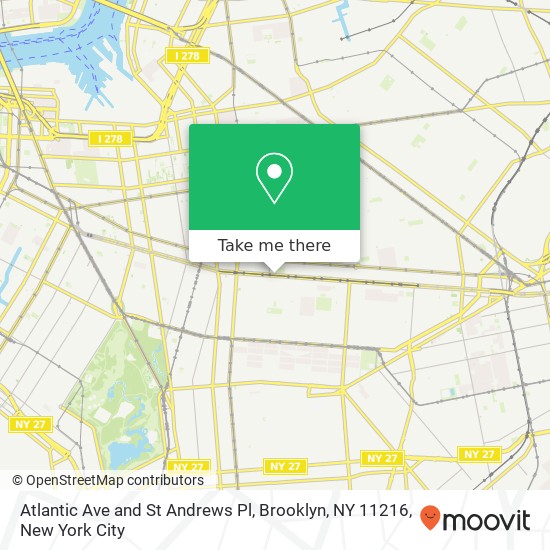 Mapa de Atlantic Ave and St Andrews Pl, Brooklyn, NY 11216