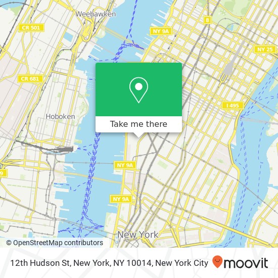 Mapa de 12th Hudson St, New York, NY 10014