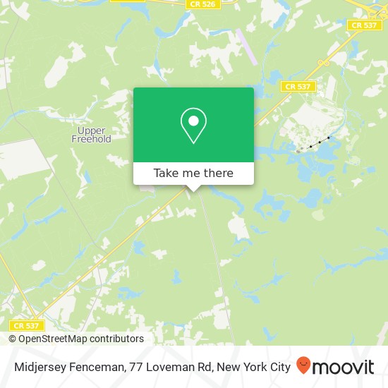 Midjersey Fenceman, 77 Loveman Rd map